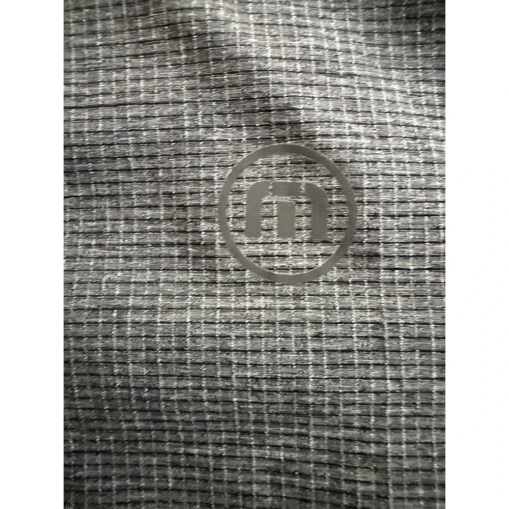 TravisMathew Men's L Gray Plaid Full Zip Lightweight Jacket Golf
